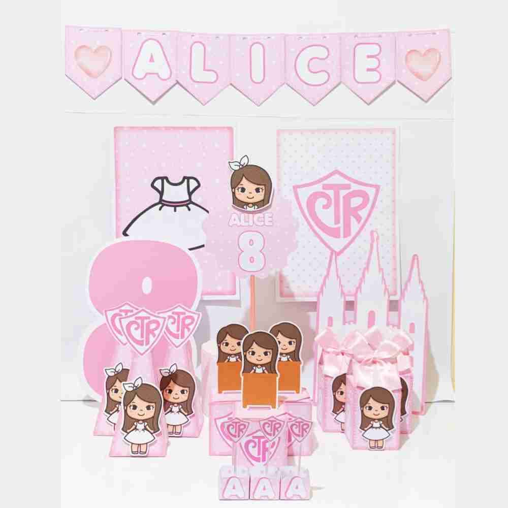 Kit personalizado batismo Sud Menina -