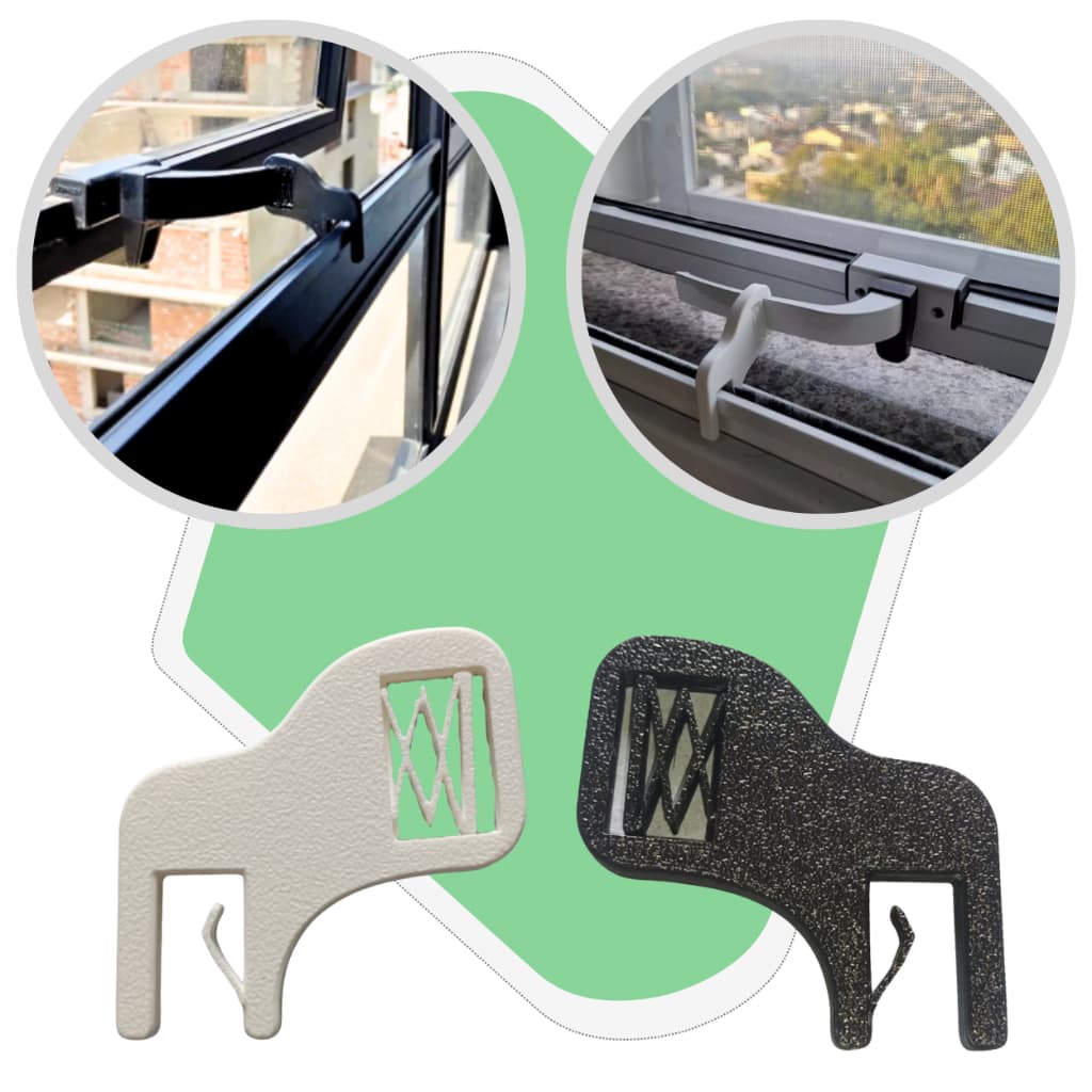 Trava Limitador Janela Basculante Amortecimento Ventilação Banheiro Apartamento 7cm