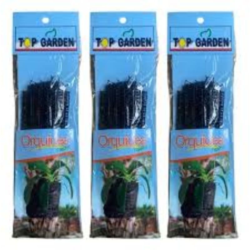 Kit 3 Fixadores para Orquídeas Ráfia Top Garden 18cm ou 28cm x1,45m Suporte Plantas