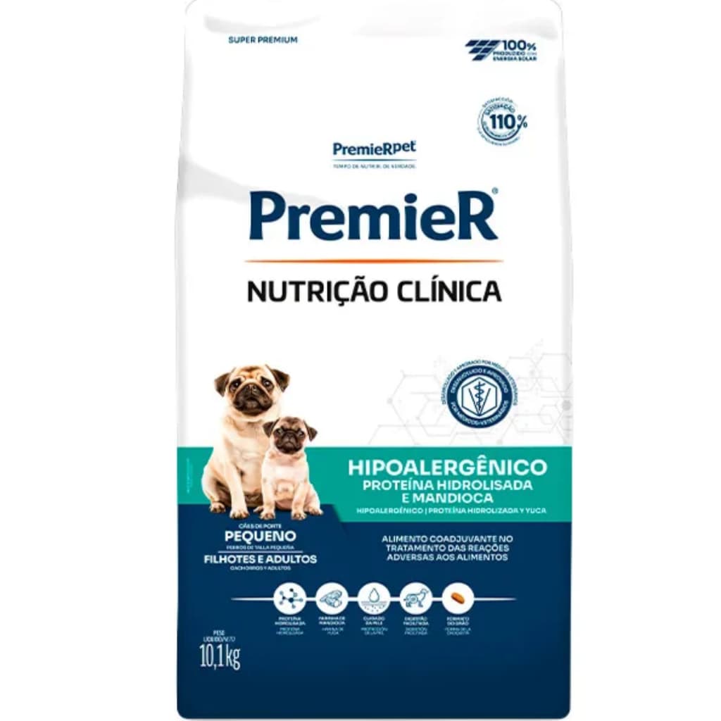 Ração Premier Clínica Hipoalergênica Hidrolisada Cães Pequenos 2kg