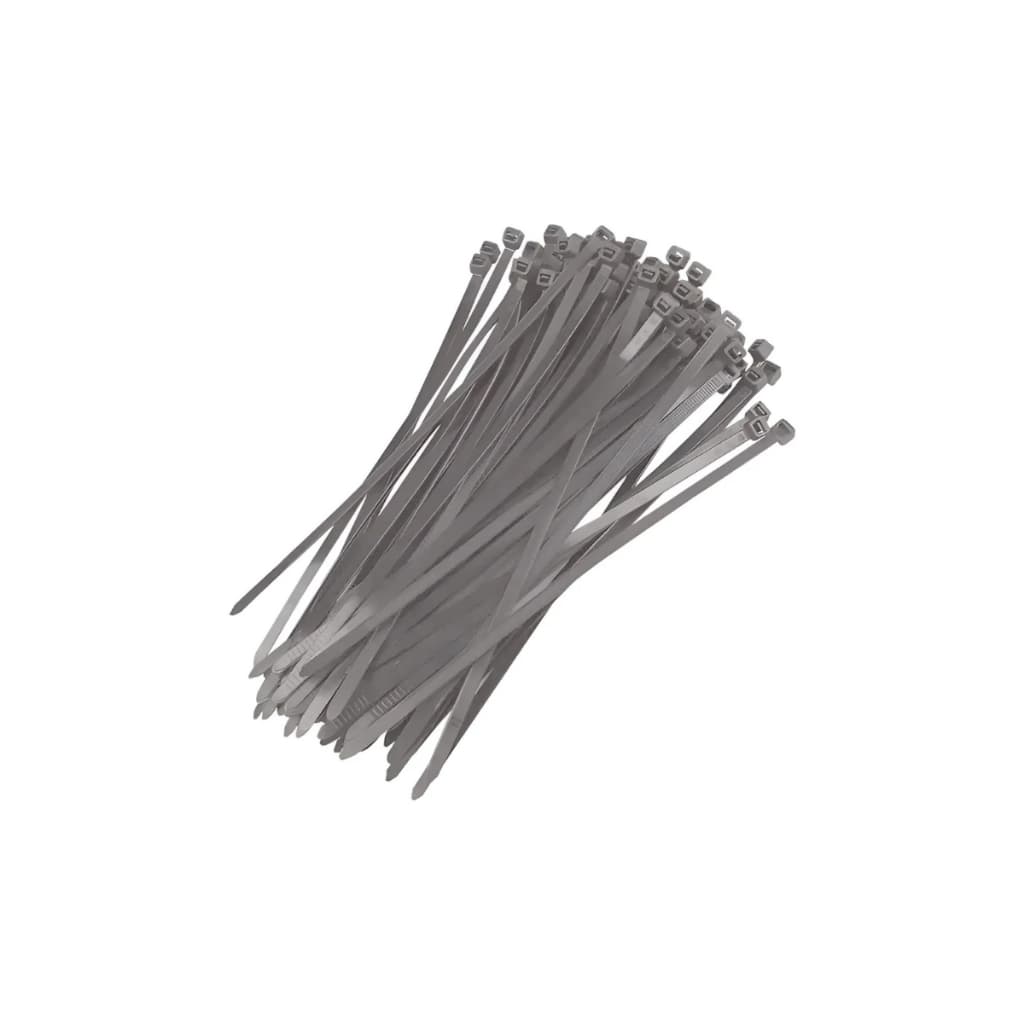 Abraçadeira De Nylon 20cm - Cinza Com 200 Peças