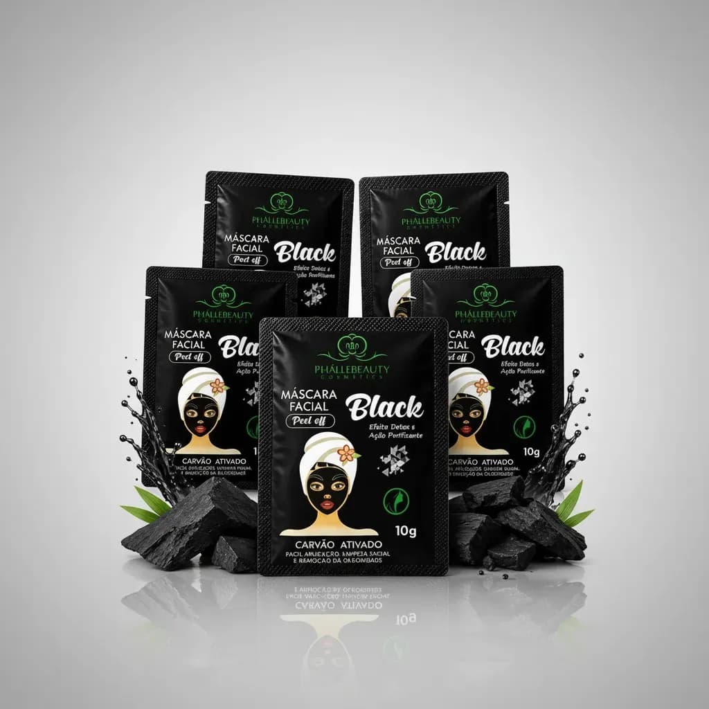 Máscaras Black Phállebeauty Facial Removedora De Cravos 5 Unidades