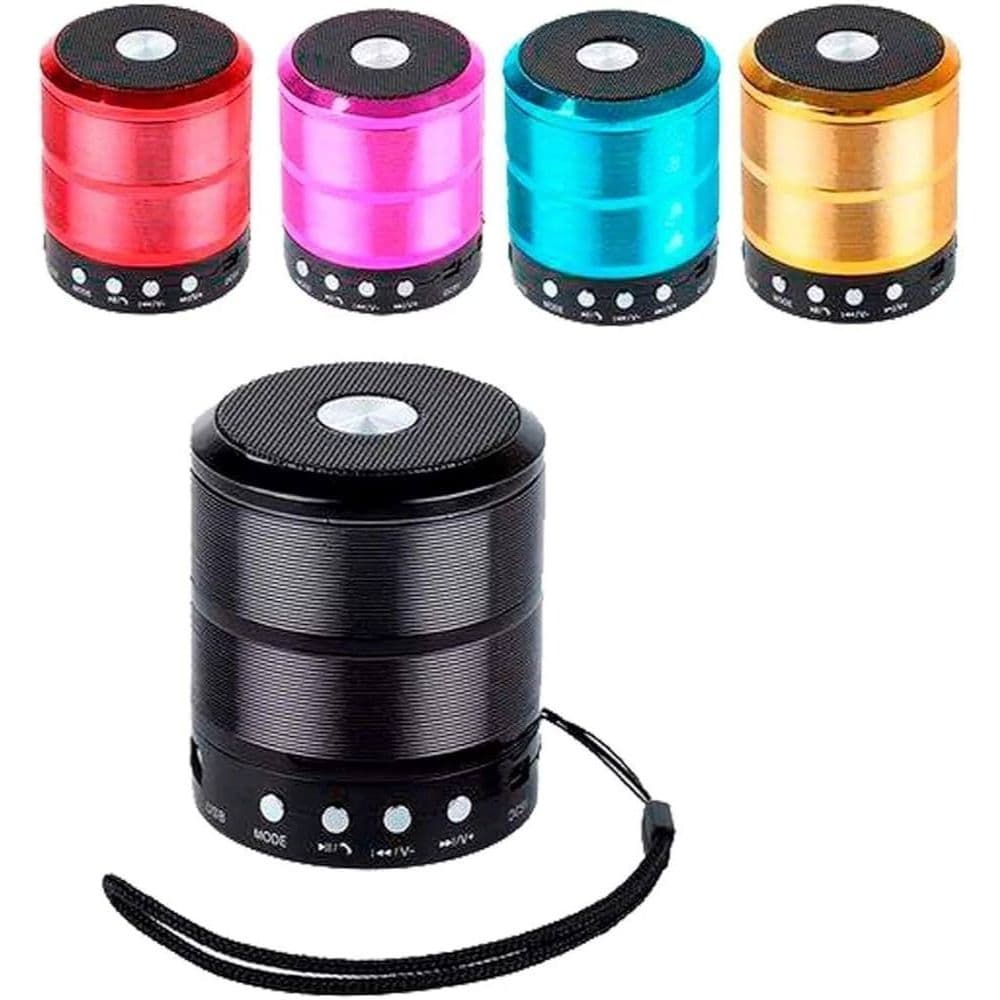 Mini Caixa de Som Bluetooth Portátil, Som Potente, Rádio FM, USB/TF/AUX, Speaker Recarregável Sem Fio com Alça