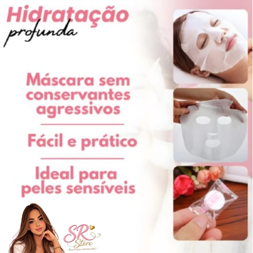Máscara Facial Desidratada Comprimida Descartável Kit com  30/90/150 unidades