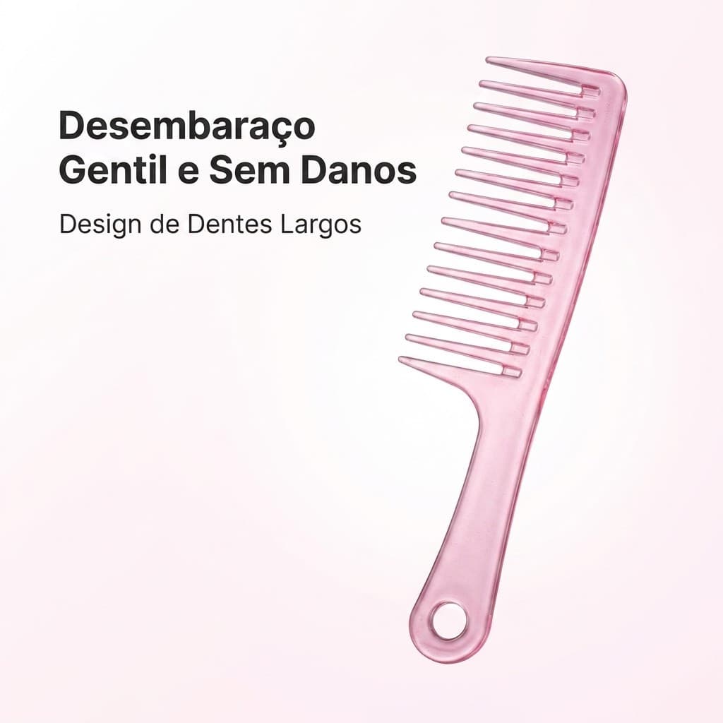 Pente Acrílico Diblu Cabelo Cacheado Ondulado Crespo Penteado Infantil Feminino Curto