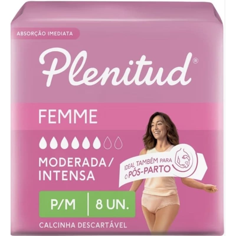 Roupa Íntima Plenitud Femme nude - Absorvente Pós Parto