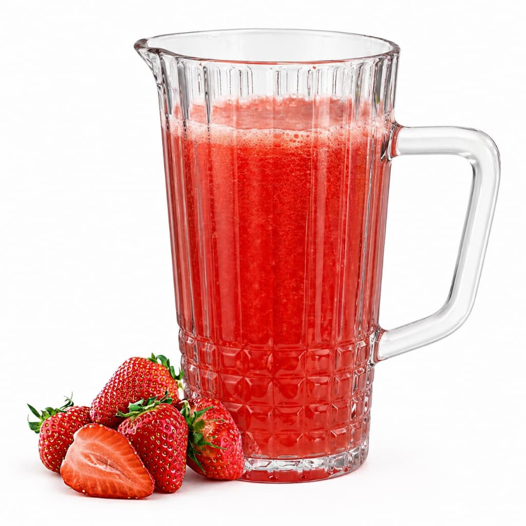 Jarra Luxo Brescia Vidro Transparente Diamante Água Suco Drinks Elegante Mesa Posta Resistente