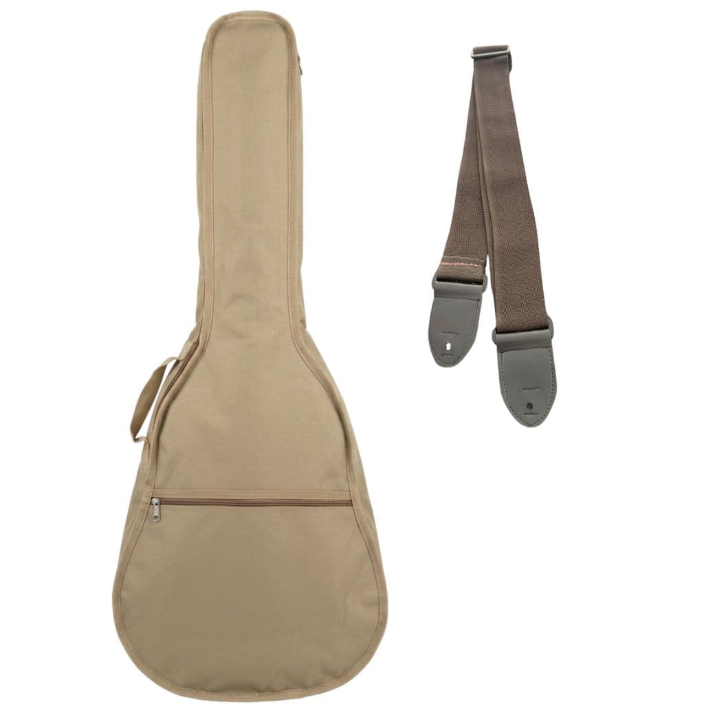 Capa Bag Para Violão Classico Folk Bege Com Correia Marrom