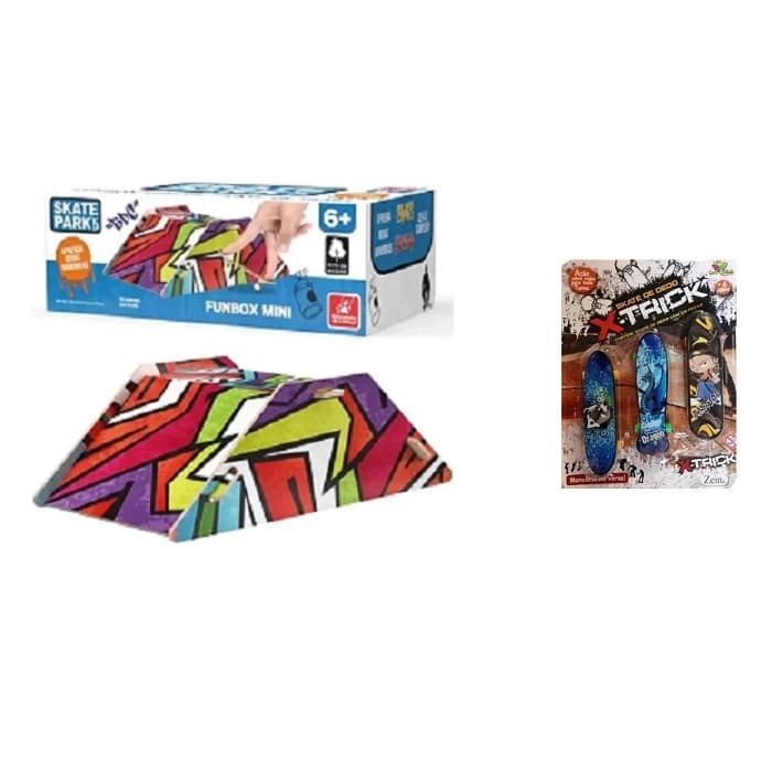 Combo Pista Skate de Dedo Funbox Mini +3 Skate X-Trick Sortidos