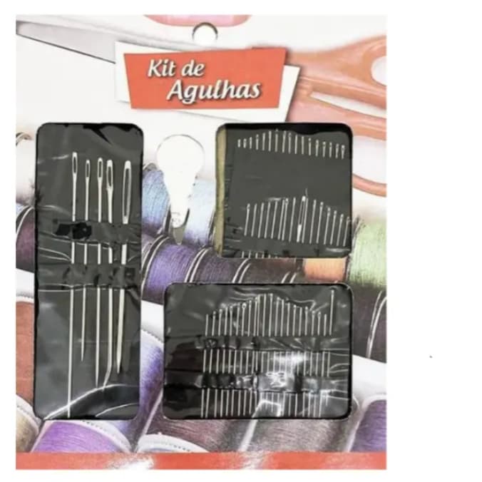 Kit Com 60 Agulhas De Maõ Conserto Roupa Geral