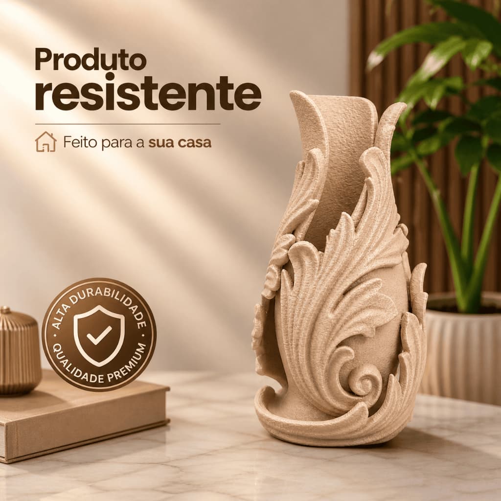 Vaso para Flores Decorativo Moderno  | Vaso de Mesa Premium para Sala, Quarto e Escritório