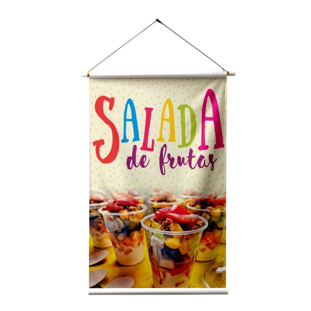 BANNER COMERCIAL - SALADA DE FRUTAS NO COPO
