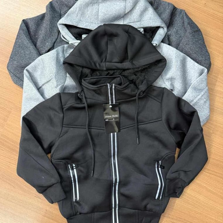 Jaqueta Masculina Neoprene Térmica Forrada Pelo Luxo Com Fone de Ouvido Impermeável Inverno Premium
