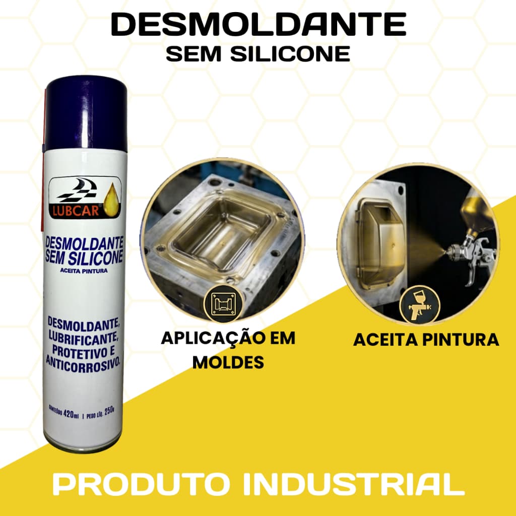 Desmoldante Spray Sem Silicone 300ml – Pintável Injeção Plástica Moldes Resina Antiaderente