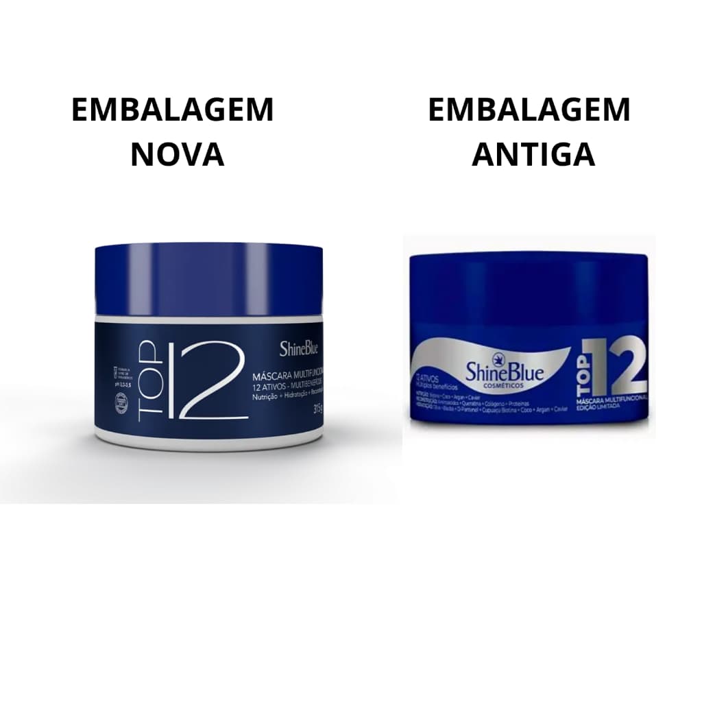 Máscara de Tratamento Shine Blue Multifuncional Top12 215g