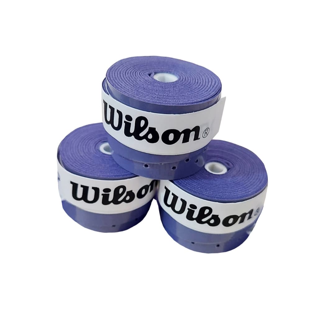 Kit 3 Overgrip Wilson Pegajoso Grip Para Raquete Tennis, Beach Tênis, Badminton, Squash, Padel - Roxo