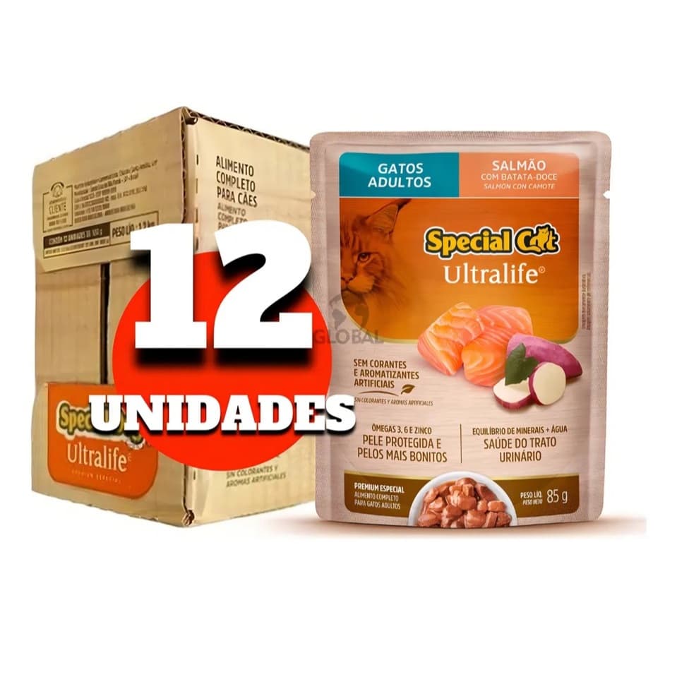 Sache Special Cat Ração Umida para Gato caixa lacrada com 12 unidades 85g - Escolha o sabor