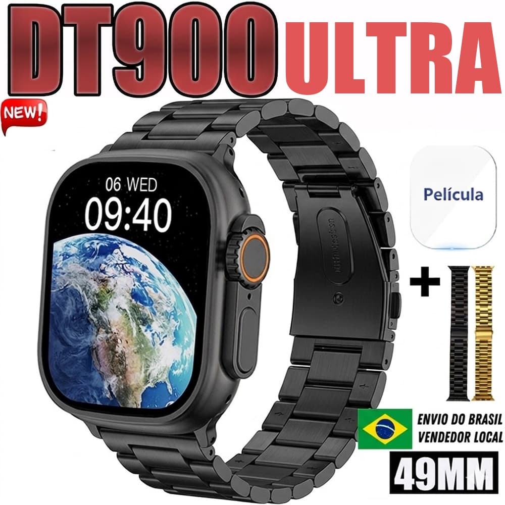 Smartwatch DT900 IWO Series 10 Calculadora Cardíaca Monitoramento Da Frequência Relógio Inteligente