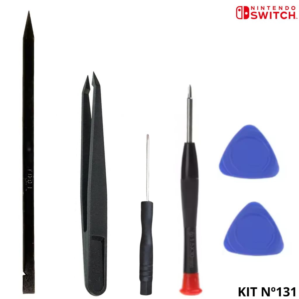 Kit Ferramentas Nintendo Switch Chaves Y 1,5 E Philips 1,5 + Alavanca + Pinça + Espátulas