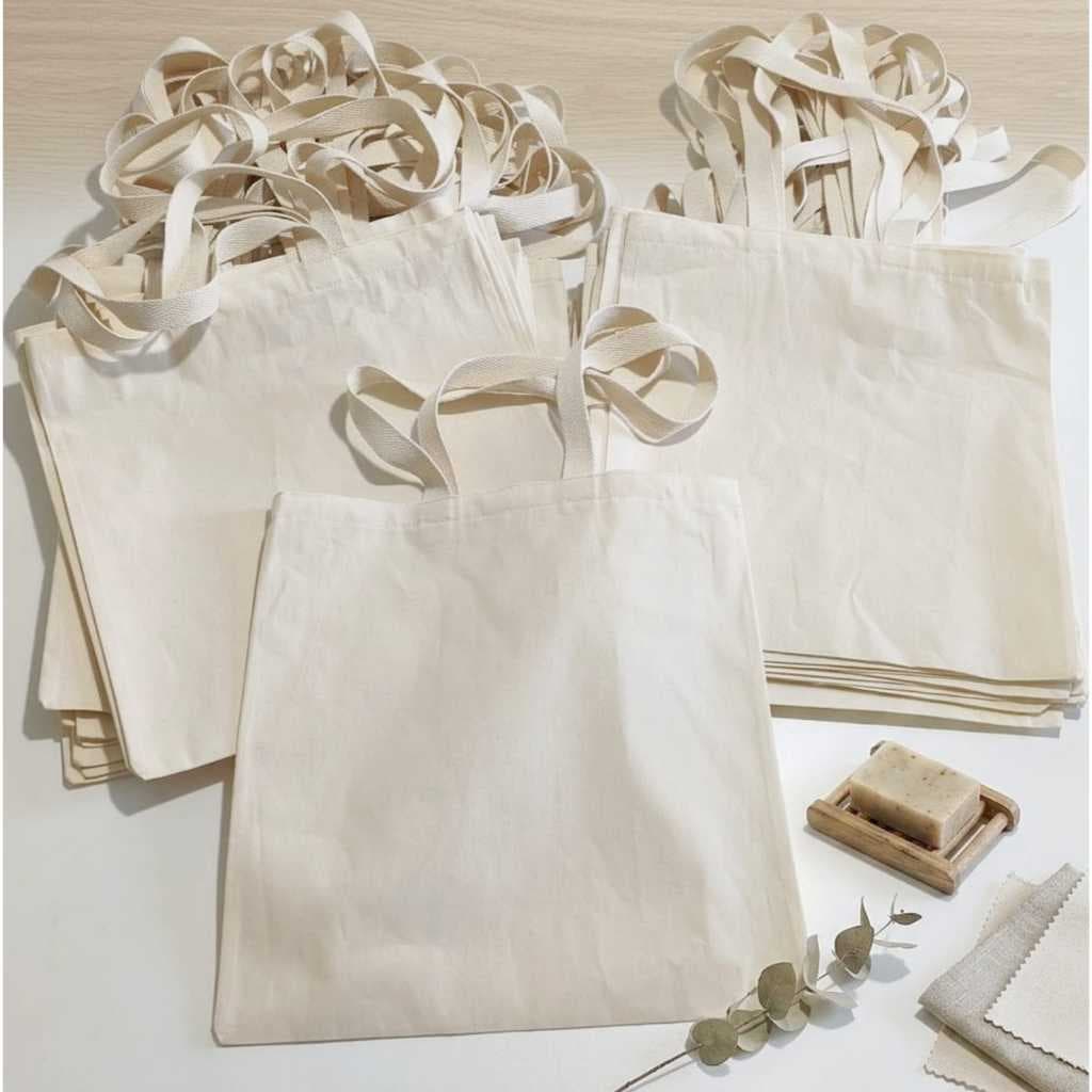 Ecobag Lisa 30x30cm Algodão Cru – Personalizável | Unidades ou Kit Atacado