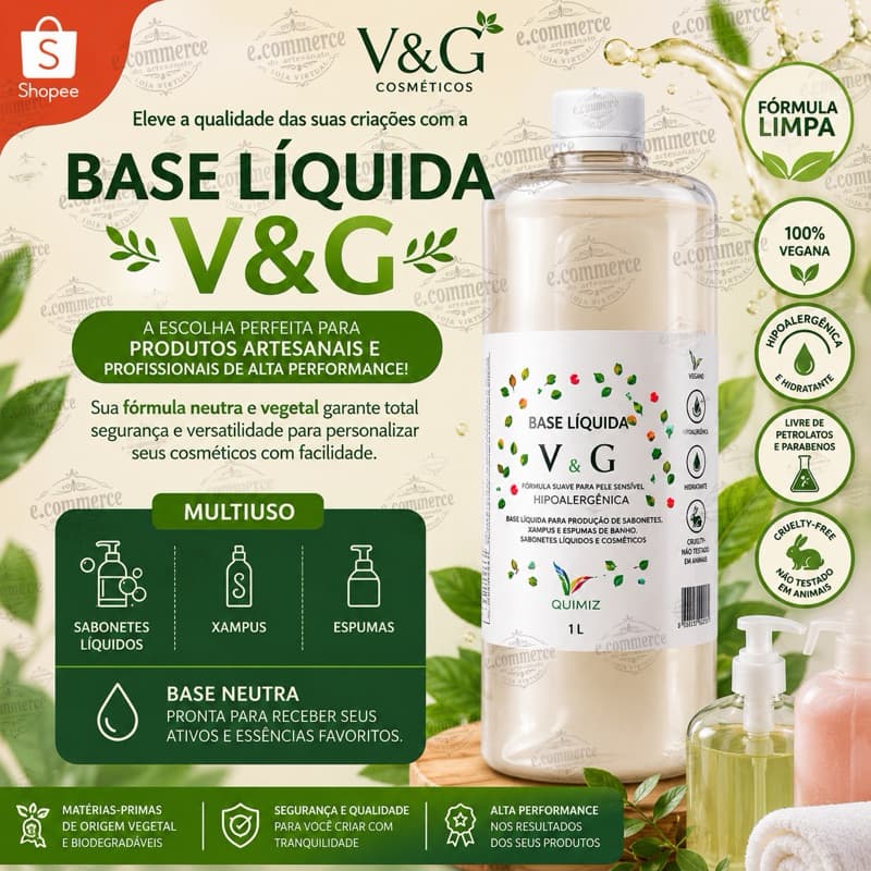 Base Sabonete Liquido Perolada V&G - 1 litro