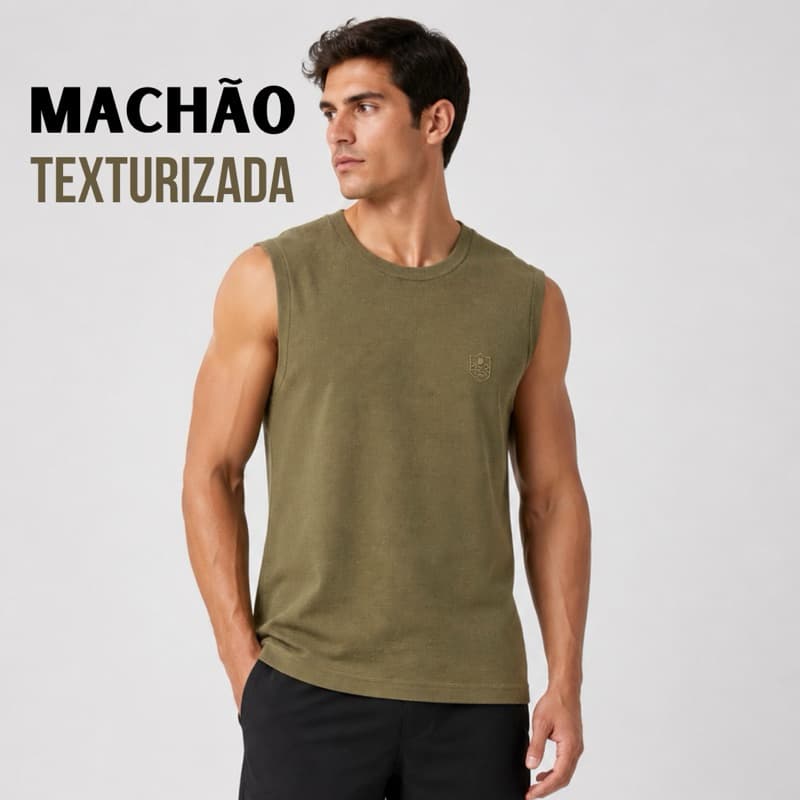 Regata Machão Texturizada Masculina - Alta Qualidade