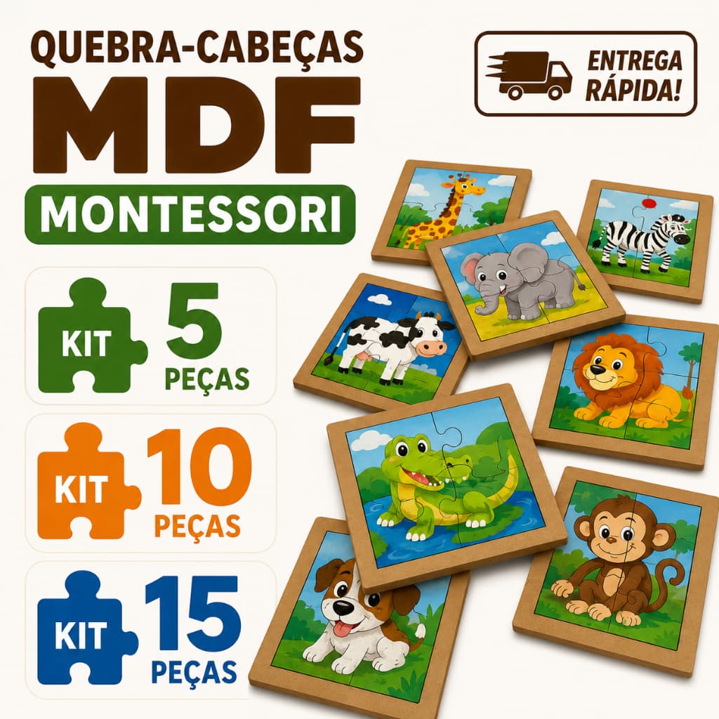 KIT QUEBRA- CABECA EDUCATIVO MADEIRA