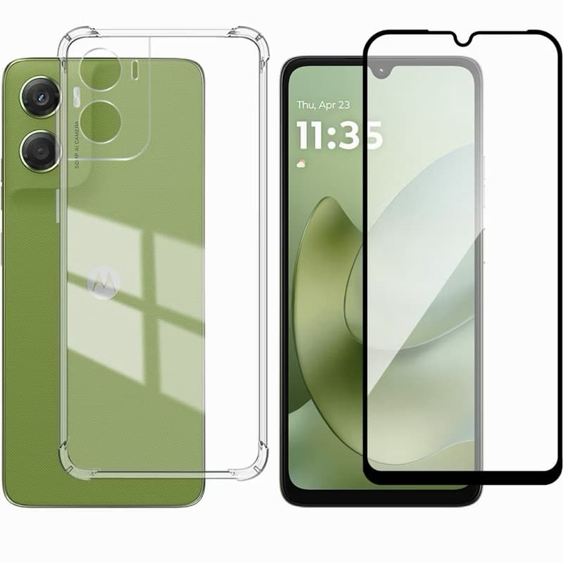 Capa Case Capinha Anti Impacto + Película 3d Para Moto G06