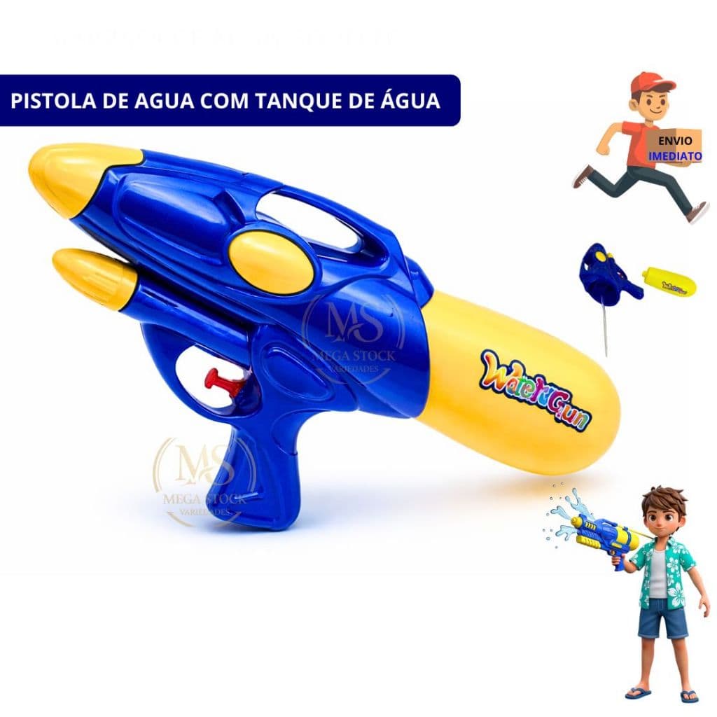 Lança Água Infantil Brinquedo Para Calor Meninos Meninas Verão Criança 35cm Piscina Praia
