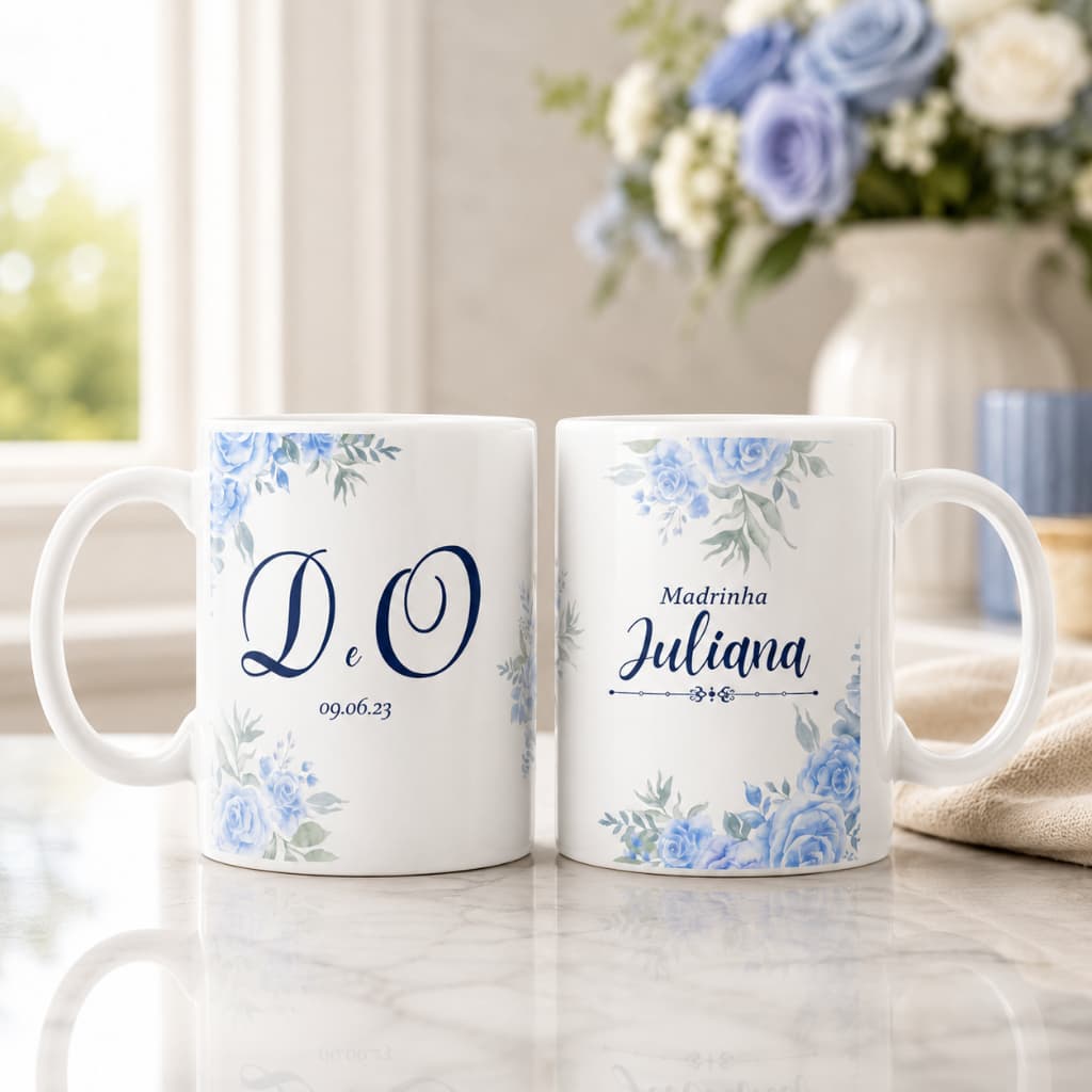 Caneca Convite Padrinhos de Casamento Personalizada Madrinha e Padrinho Xícara