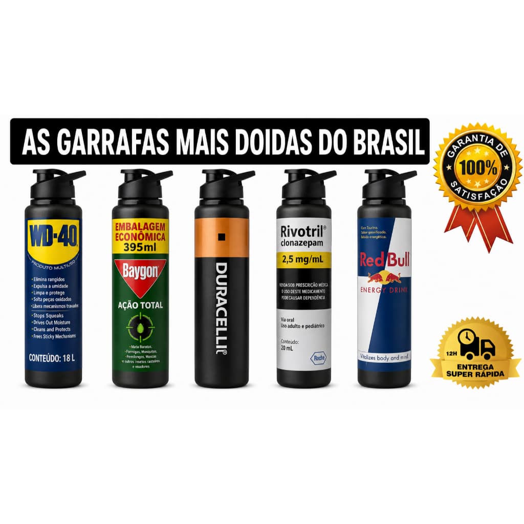 GARRAFA 600ML DIVERTIDA BAYGON WD 40 ENVIO FULL. PRESENTE DIVERTIDO
