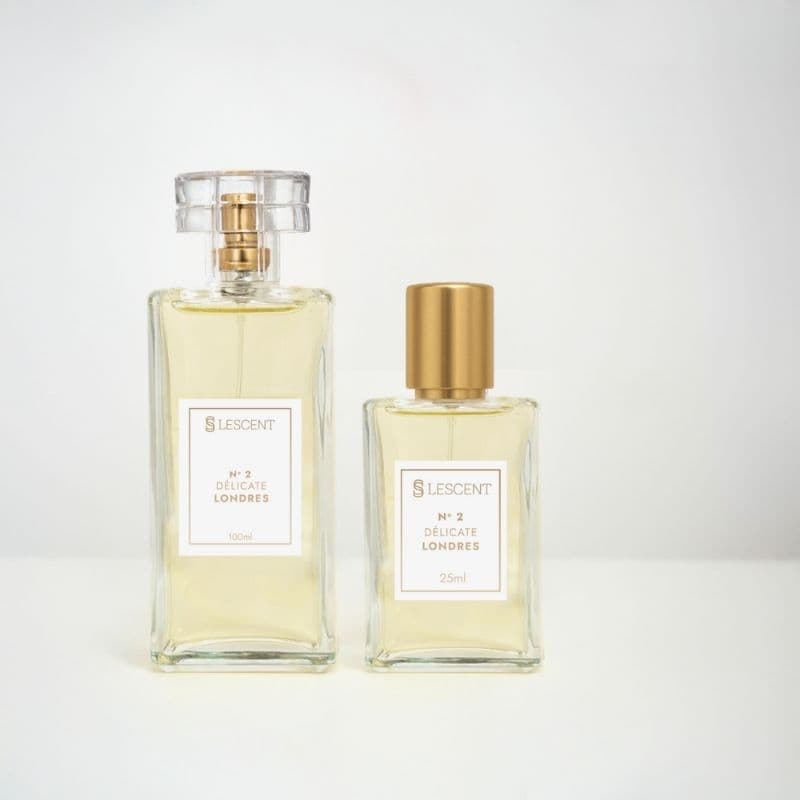 Kit Dueto Délicate Londres Nº 2 | 100ml + Nº 2 | 25ml Best-Seller Fragrâncias Inspiradas em Grandes Sucessos Importados