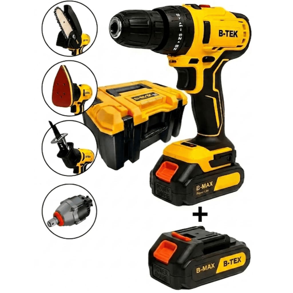 Ferramenta Multifuncional 21v Parafusadeira 2baterias Maleta