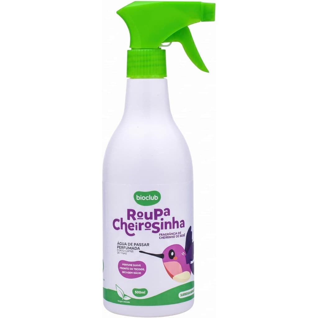 Água de Passar Perfumada "Roupa Cheirosinha" Cheiro de Bebê para Roupa do seu Baby 500ml Bioclub