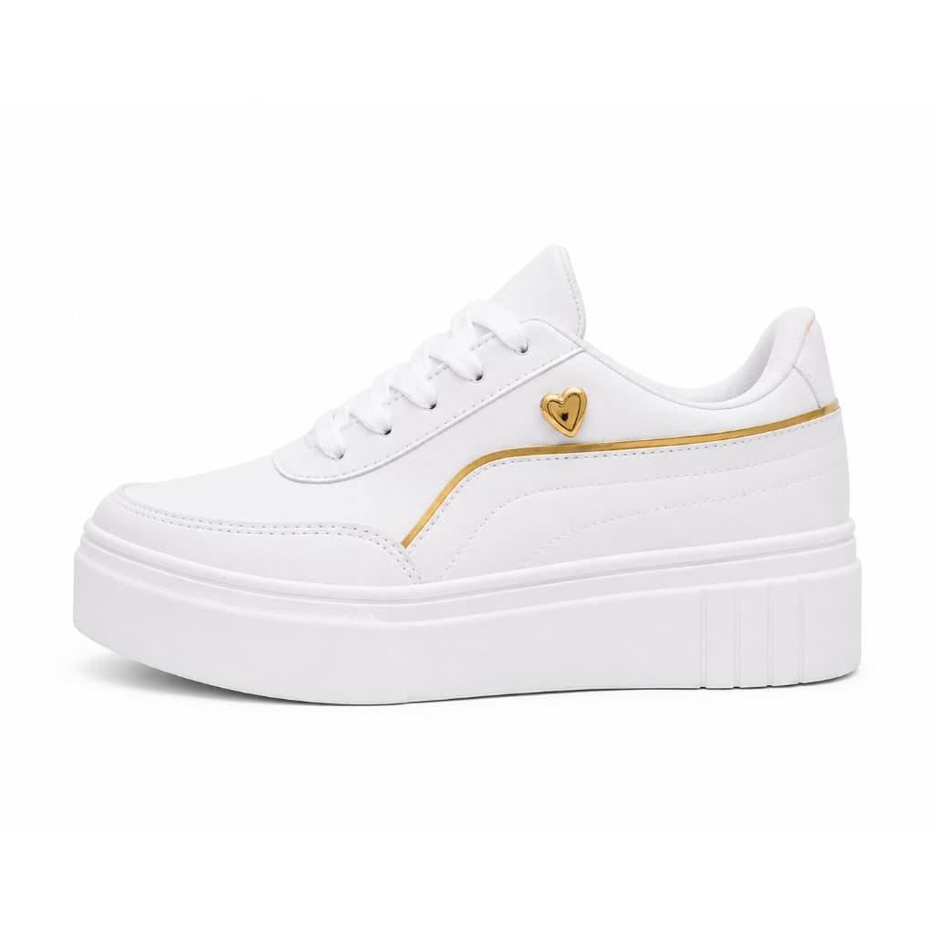 Tenis Feminino Plataforma Casual Basico Elegante Confortavel Leve Barato Passeio Trabalho Escola Oferta