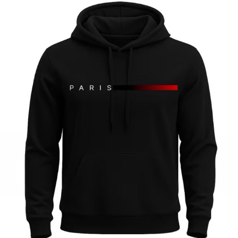 Moletom Paris Masculino Canguru Com Capuz Casual Inverno