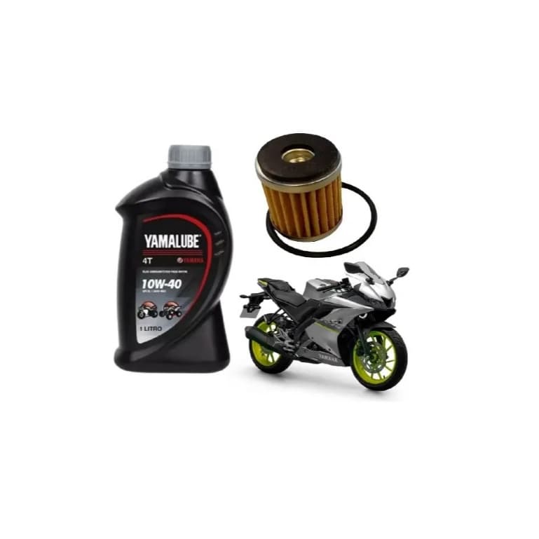 Kit Revisão Troca De Óleo 10w40 Yzf R15 Abs 2024 2025 Original Yamaha
