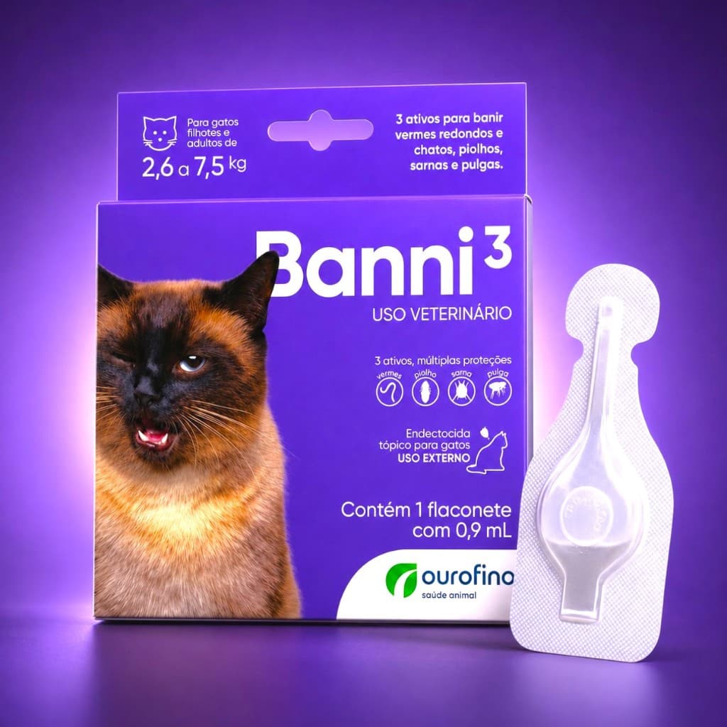 Banni3 Para Gatos 2,6 a 7,5kg 0,9mL 1 Pipeta Original