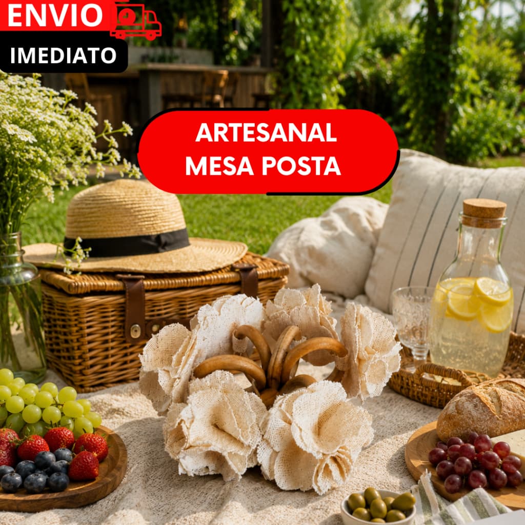 Kit 6 porta guardanapos - anéis de guardanapos de Linho Folhas / ramos