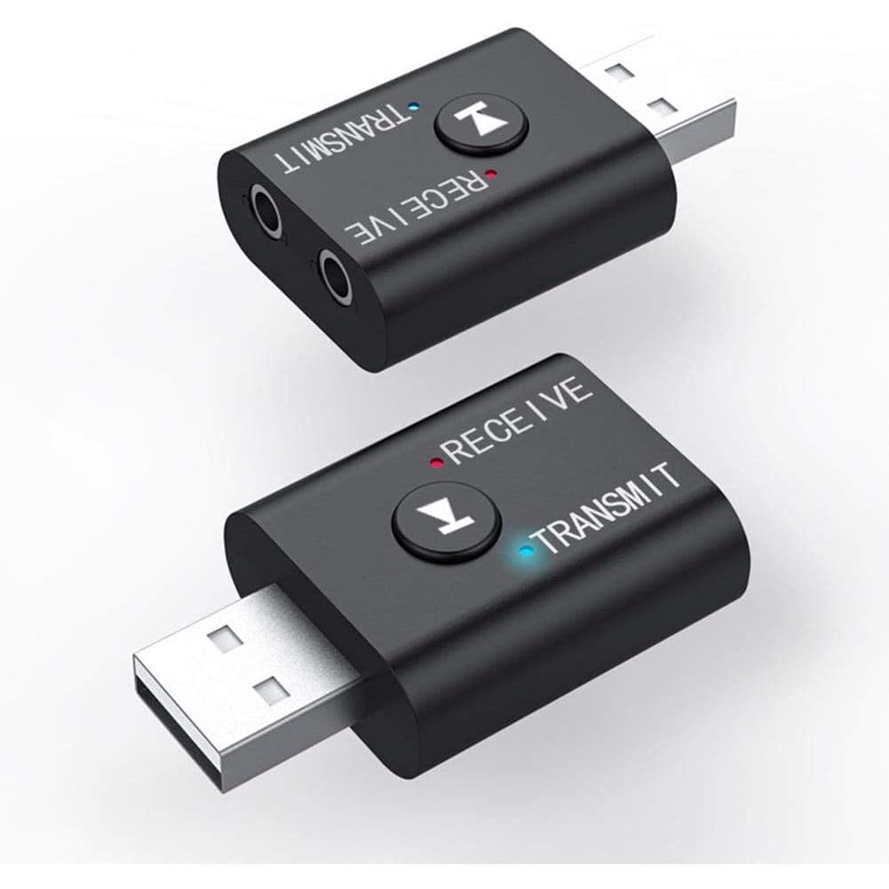 Receptor transmissor USB Bluetooth 5.0, mini adaptador de áudio sem fio 2 em 1. MJ