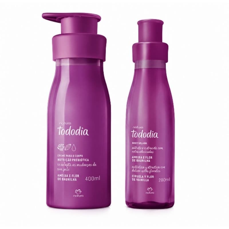 kit Creme Nutritivo e Body Splash Tododia Ameixa e Flor de Baunilha(2produtos)