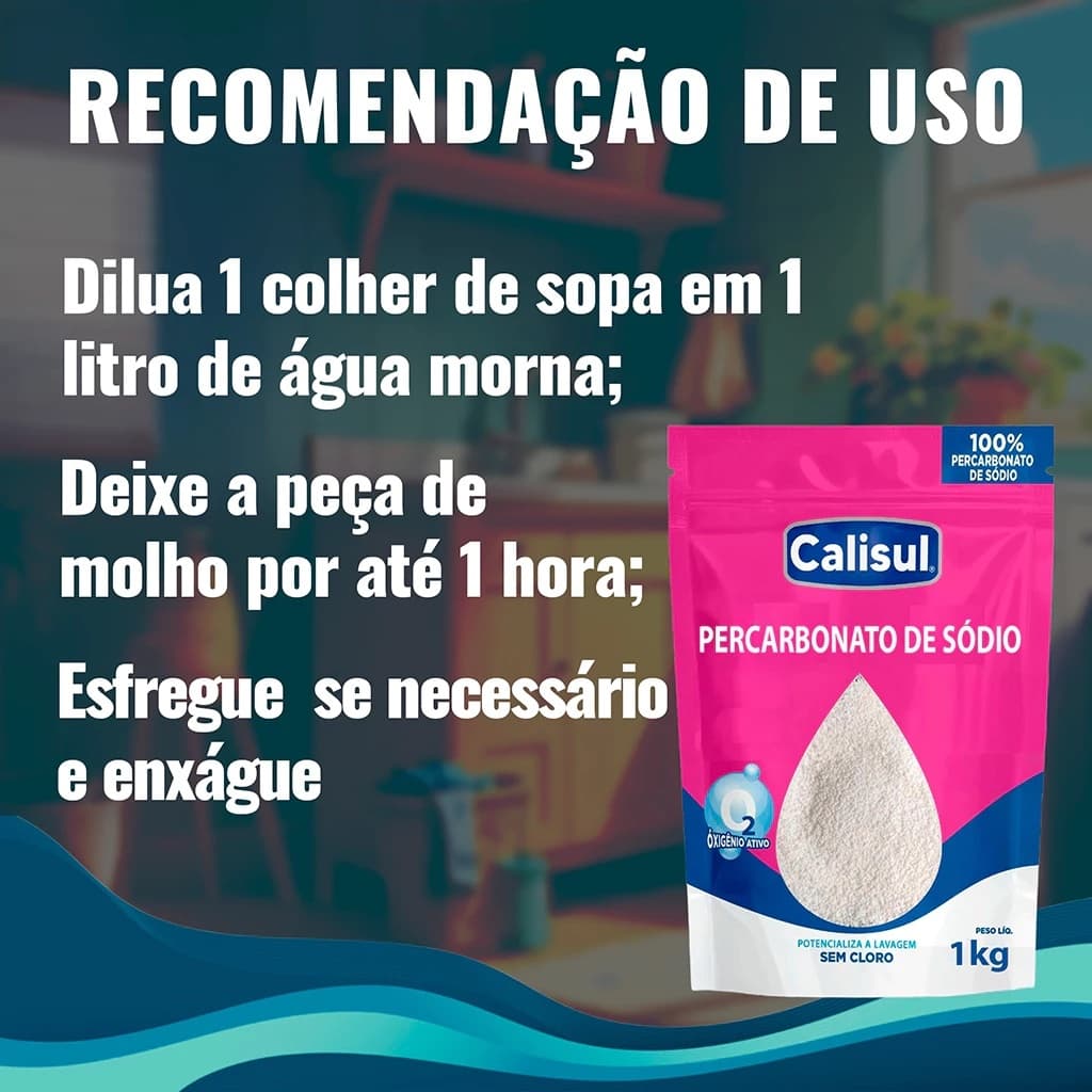 Alvejante Percarbonato de Sódio Calisul com Limpeza Poderosa e Sustentável