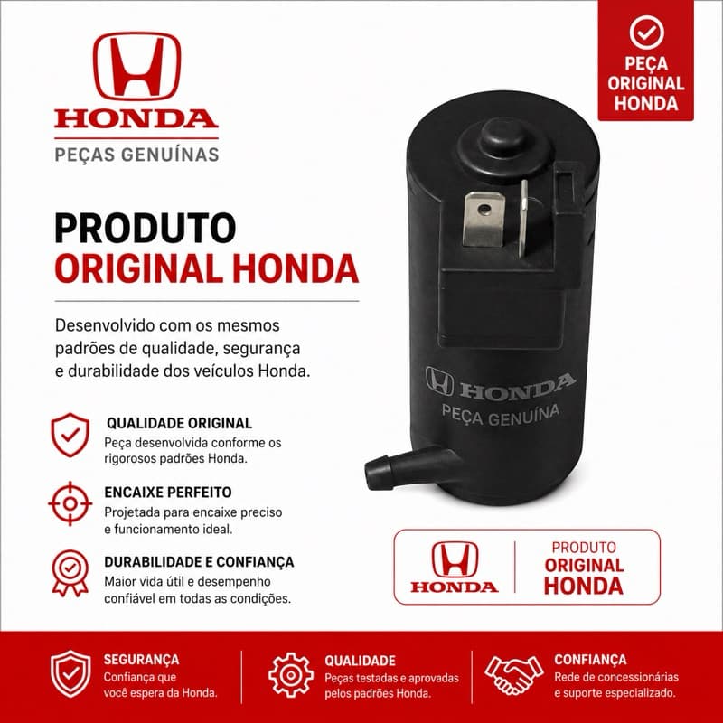 Bomba Esguicho Limpador de Para-brisa Honda Civic 2006 a 2011 12V Original 76806-SNB-G01