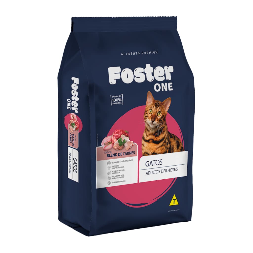 Ração Foster One Premium Superior Gato filhote - Blend de carnes - 3KG