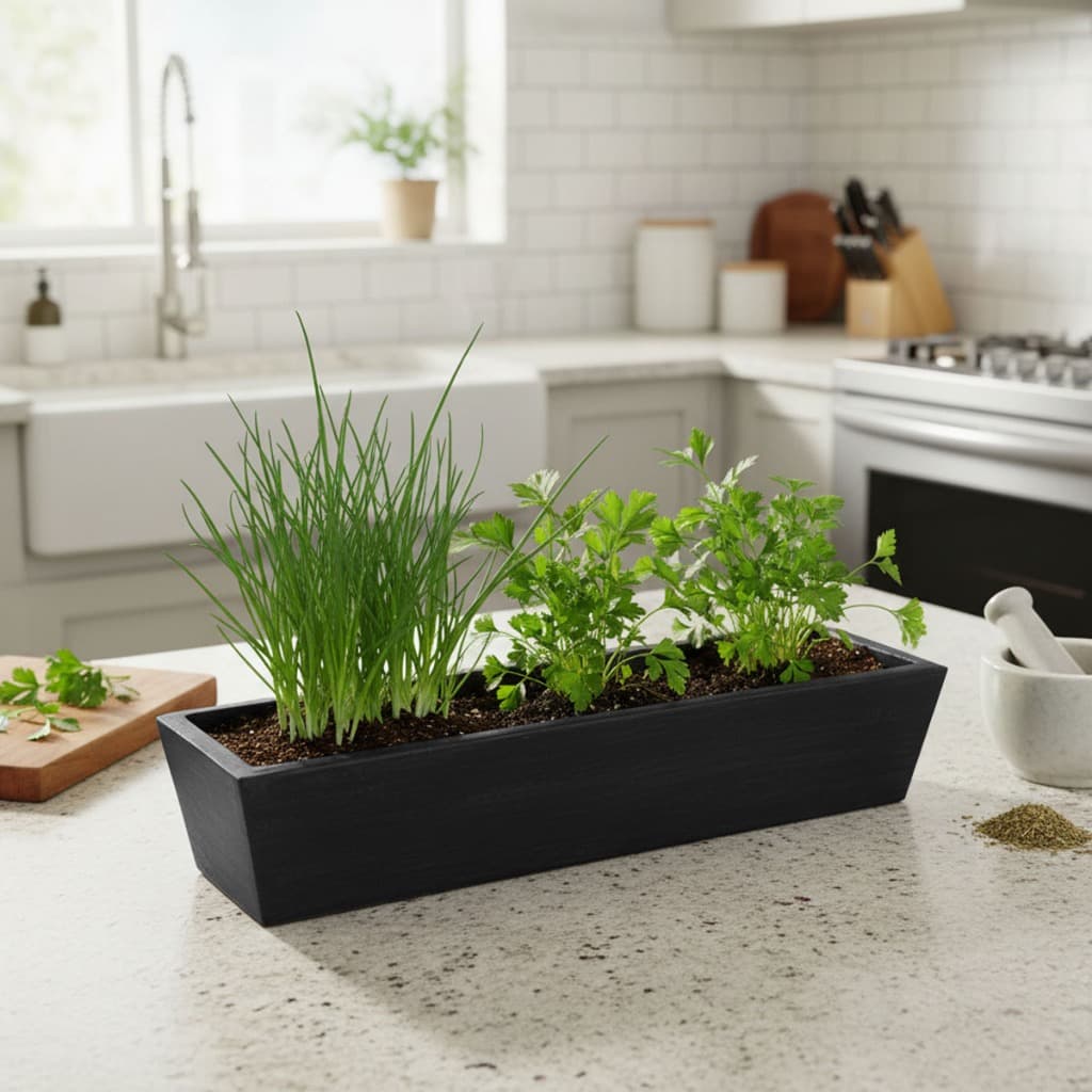 Vaso Planta Horta Jardineira Suculenta Temperos Hortaliças Floreira Rasa 50cm Polietileno
