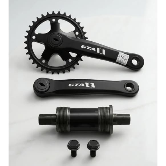 Pedivela Single 170mm Coroa Única 34d Preto Movimento Central Selado 122.5mm Mtb Bicicleta Bike