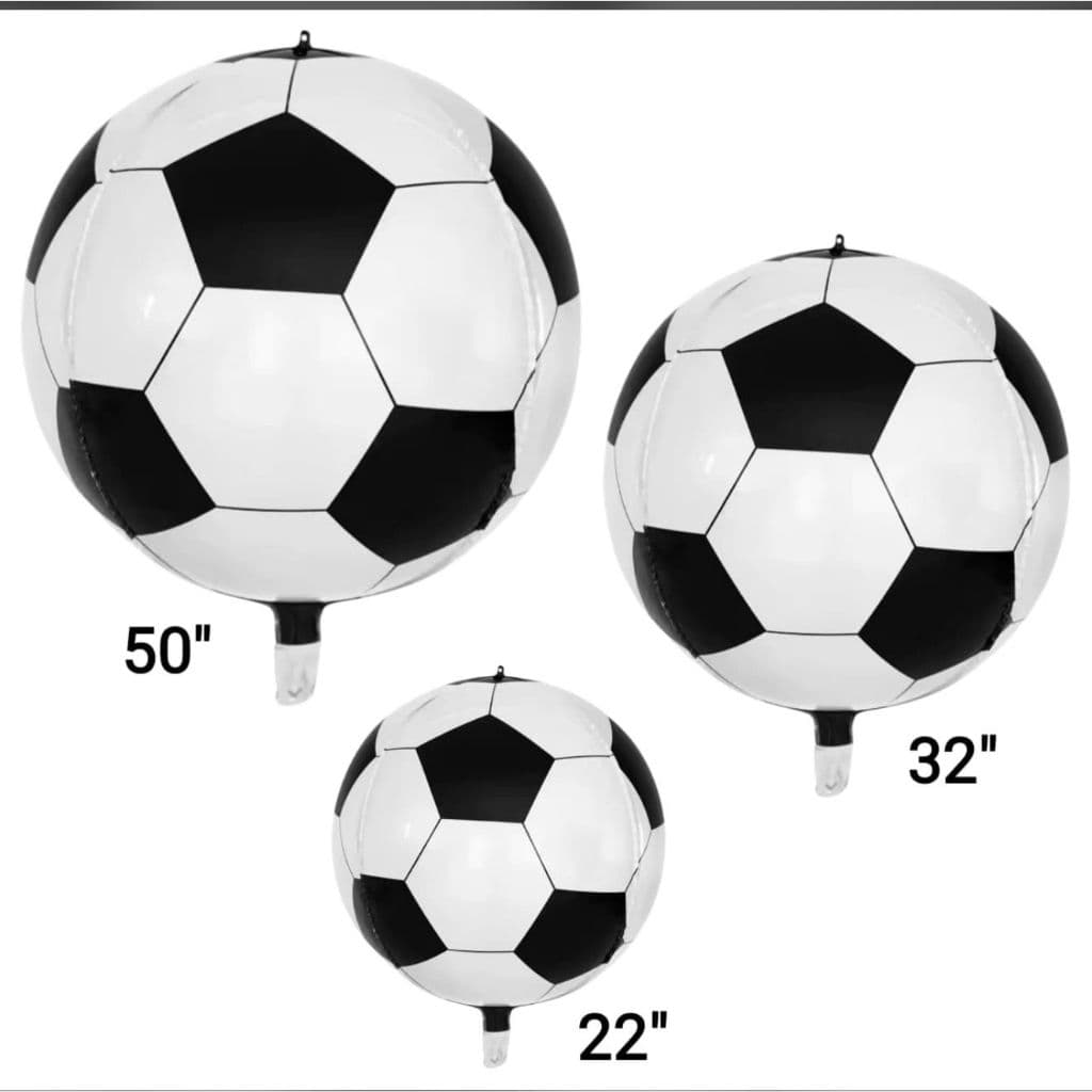 Kit 1/2un Balões 4D Bola De Futebol s 1 de cada tamanho Copa Metalizado GRANDE pol 32 pol 50polegadas