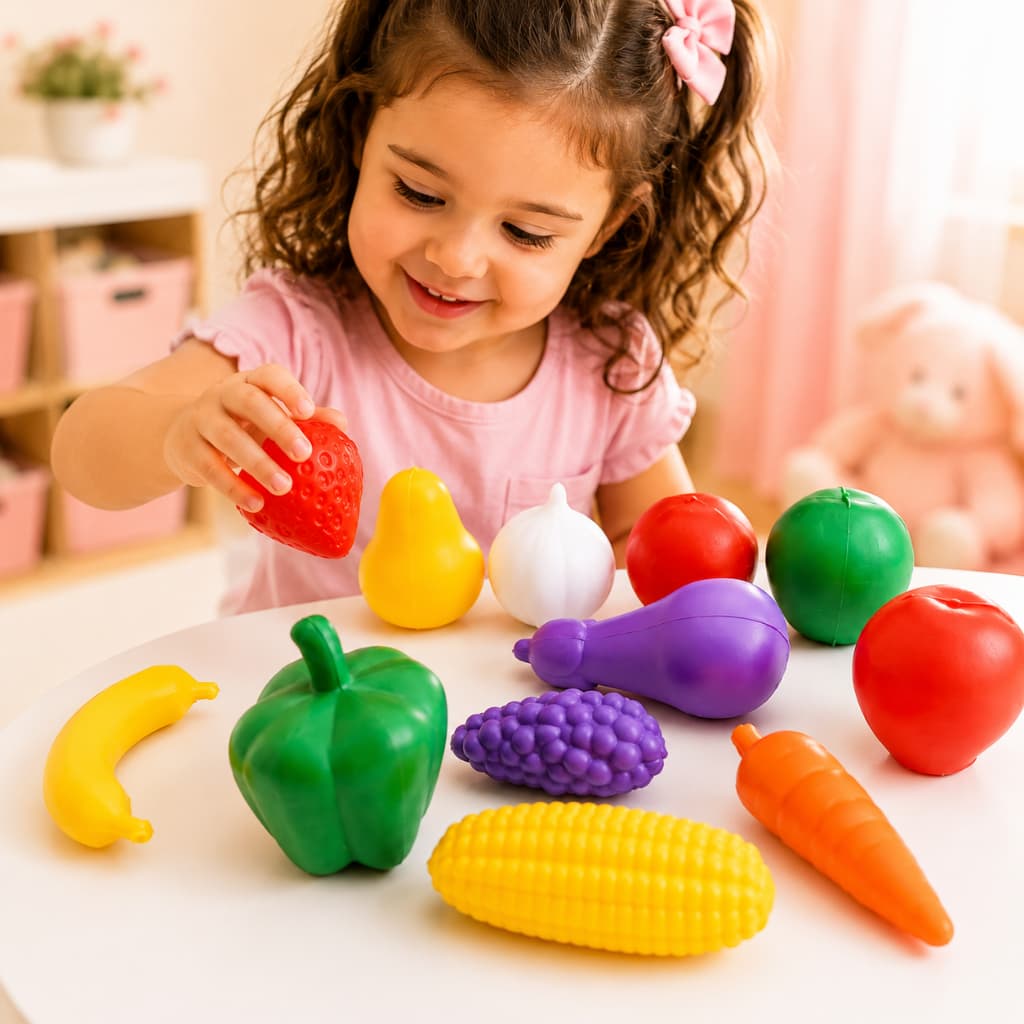 Brinquedo Comidinha Frutinhas e Verdura Faz de Conta criança