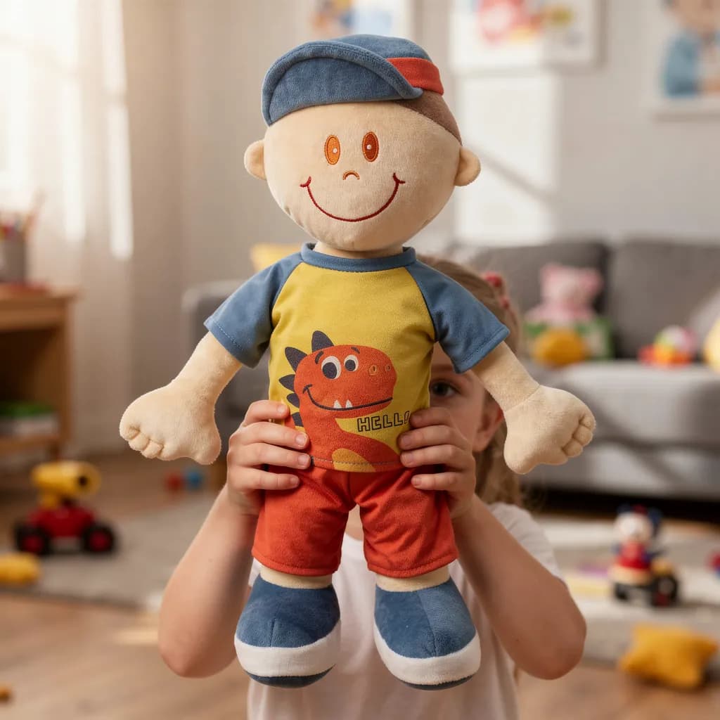 Boneco de Pelúcia Guilherme 44cm Brinquedo Menino