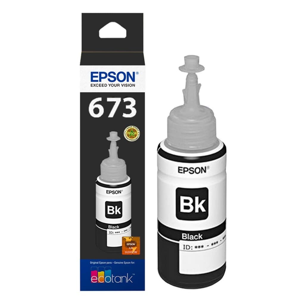 REFIL DE TINTA ORIGINAL EPSON T673120 PRETO 70ML